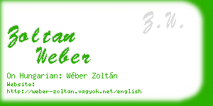 zoltan weber business card