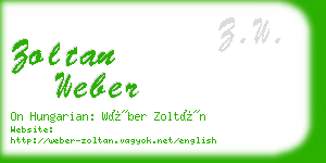 zoltan weber business card